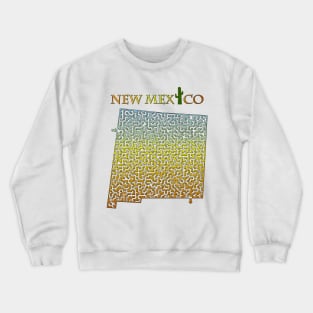 State of New Mexico Colorful Maze Crewneck Sweatshirt